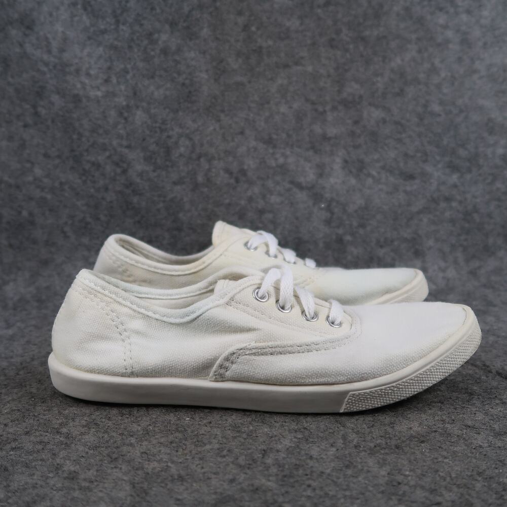 Wonder Nation Shoes Kids 3 Casual Sneakers Lace Up Canvas White Trainers Girls